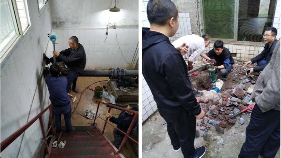 璧山区水利局插入式博鱼(中国)安装现场